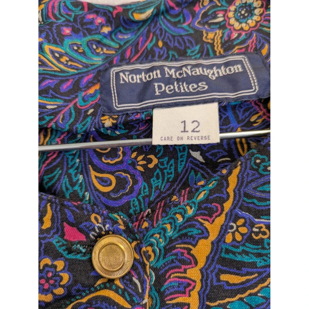 Norton McNaughton Petites Paisley Blouse‎ & Midi Skirt Set Women's Size 12/10
